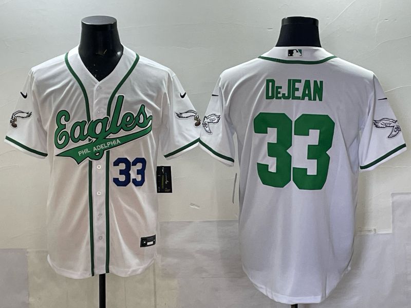 Men 2025 Philadelphia Eagles #33 Dejean white 2th generation Joint Name Nike Limited NFL Jersey style 003->philadelphia eagles->NFL Jersey